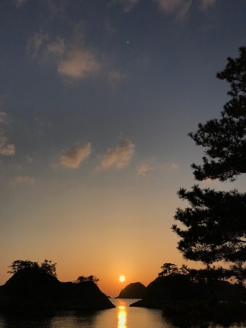 4年前に見た堂ヶ島からの夕陽・・・綺麗